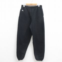 W33★古着 ラッセル スウェット パンツ メンズ 00年代 00s ワンポイントロゴ 黒 ブラック 25aug26 中古 ボトムス ロング