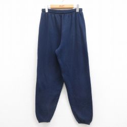 【50%OFF】W32★古着 スウェット パンツ メンズ 90年代 90s 無地 USA製 紺 ネイビー 25aug26 中古 ボトムス ロング