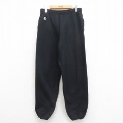 W33★古着 ラッセル スウェット パンツ メンズ 00年代 00s ワンポイントロゴ 黒 ブラック 【spe】 25aug26 中古 ボトムス ロング