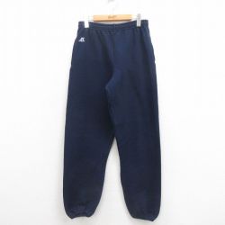 W32★古着 ラッセル スウェット パンツ メンズ 00年代 00s ワンポイントロゴ 紺 ネイビー 25aug26 中古 ボトムス ロング