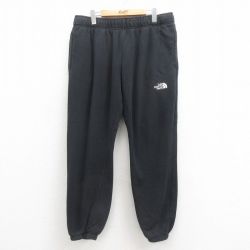 W34★古着 ノースフェイス THE NORTH FACE スウェット パンツ メンズ ワンポイントロゴ 黒 ブラック 25aug29 中古 ボトムス ロング