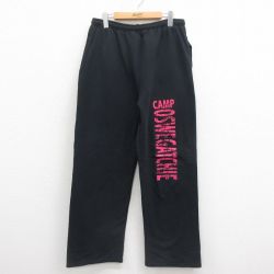 W33★古着 ジャージーズ スウェット パンツ メンズ 00年代 00s キャンプ 黒 ブラック 25aug29 中古 ボトムス ロング