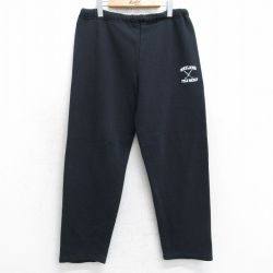 W35★古着 ラッセル スウェット パンツ メンズ ウェイランド フィールドホッケー 黒 ブラック 25sep03 中古 ボトムス ロング