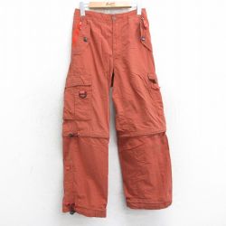 W27★古着 カーゴ パンツ メンズ オレンジ 25sep03 中古 ボトムス ロング