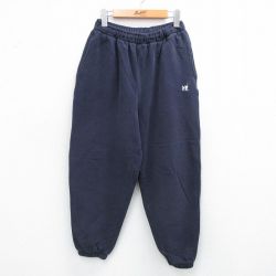 W27★古着 ビッグドッグス BIGDOGS スウェット パンツ メンズ ワンポイントロゴ 紺 ネイビー 25sep04 中古 ボトムス ロング