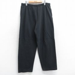 W33★古着 ジャージーズ スウェット パンツ メンズ 00年代 00s 無地 黒 ブラック 25sep16 中古 ボトムス ロング