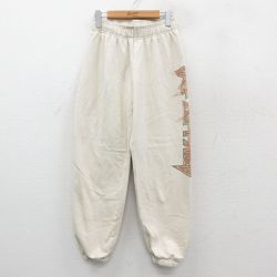 W30★古着 ロック バンド スウェット パンツ メンズ デフレパード 生成り 25sep22 中古 ボトムス ロング