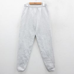 W32★古着 スウェット パンツ メンズ 90年代 90s 無地 USA製 薄グレー 霜降り 25sep22 中古 ボトムス ロング