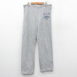 W35★古着 ビンテージ チャンピオン champion リバースウィーブ スウェット パンツ メンズ 70年代 70s 単色タグ 298 USA製 薄グレー 霜降り 【spe】 25sep22 中古 ボトムス ロング