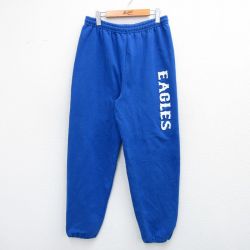 W36★古着 スウェット パンツ メンズ 00年代 00s EAGLES 青 ブルー 25oct02 中古 ボトムス ロング