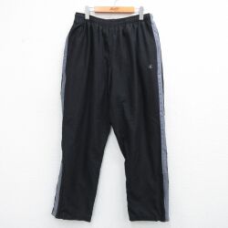 W34★古着 チャンピオン Champion ジャージ パンツ メンズ 90年代 90s ワンポイントロゴ 黒 25nov27