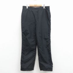 W37★古着 コロンビア ナイロン パンツ メンズ 90年代 90s ワンポイントロゴ 黒【spe】 25dec06