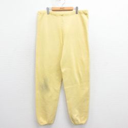 W38★古着 ラッセル スウェット パンツ メンズ 80年代 80s 無地 黄色 26jan08