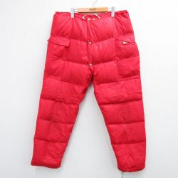 W29★古着 ビンテージ ダウン カーゴ パンツ メンズ 70年代 70s 赤【spe】 26jan31