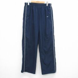 W34★古着 ナイキ NIKE パンツ メンズ 00年代 00s ワンポイントロゴ 紺他 26mar10