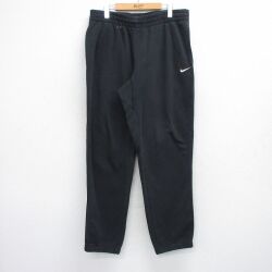 W36★古着 ナイキ NIKE スウェット パンツ メンズ ワンポイントロゴ 黒 26mar10
