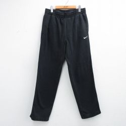 W32★古着 ナイキ NIKE スウェット パンツ メンズ ワンポイントロゴ 黒 26mar19