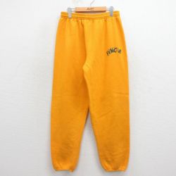W35★古着 スウェット パンツ メンズ 90年代 90s FENCOR USA製 黄色 26mar23