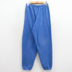 W32★古着 オシュコシュ スウェット パンツ メンズ 90年代 90s 無地 コットン USA製 青 26mar23
