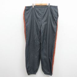 W41★古着 アディダス adidas ナイロン パンツ メンズ 90年代 90s ワンポイントロゴ 大きいサイズ グレー 3本ライン 26mar23