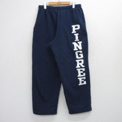 W33★古着 スウェット パンツ メンズ 00年代 00s PINGREE USA製 紺 26mar25