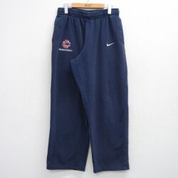 W32★古着 ナイキ NIKE スウェット パンツ メンズ バスケットボール 紺 26mar25
