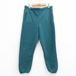 W32★古着 ラッセル スウェット パンツ メンズ 90年代 90s 無地 USA製 青緑 26apr14