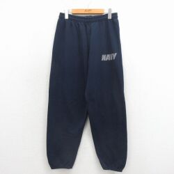 W32★古着 スウェット パンツ メンズ 90年代 90s ミリタリー USネイビー USA製 紺 26apr30