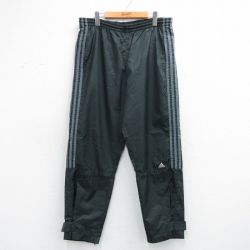 アディダス 00s ナイロンパンツ ワンポイントロゴ グレー W36 | 古着