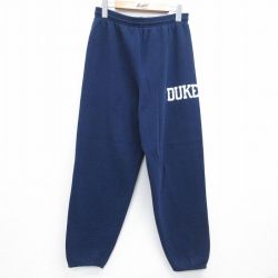 W33★古着 スウェット パンツ メンズ 90年代 90s DUKE USA製 ネイビー 26may16