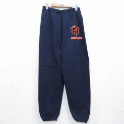 W33★古着 ARTEX スウェット パンツ メンズ 80年代 80s NFL シカゴベアーズ USA製 ネイビー アメフト スーパーボウル 26may16