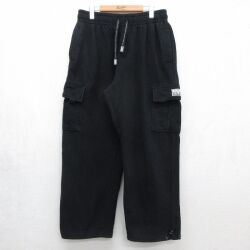 W38★古着 PRO CLUB スウェット カーゴ パンツ メンズ ブラック【spe】 26jun18