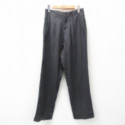 【50%OFF】W28★古着 ビンテージ スラックス パンツ メンズ 70年代 70s ウール グレー 25feb13 中古 ボトムス ロング