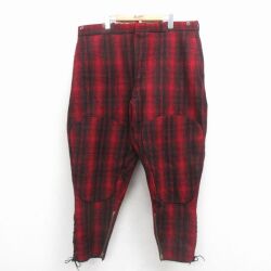 W42★古着 ウールリッチ ビンテージ ハンティング パンツ メンズ 50年代 50s コの字留め 大きいサイズ タロン エンジ他 チェック 26feb10