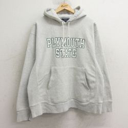 XL★古着 長袖 チャンピオン Champion リバースウィーブ パーカー メンズ 00年代 00s プリマス 薄グレー 霜降り 24nov06 中古 スウェット スエット トレーナー トップス
