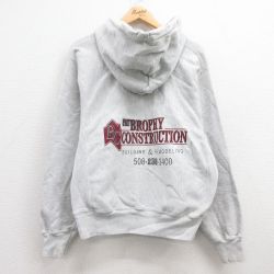 L★古着 長袖 チャンピオン Champion リバースウィーブ パーカー メンズ 00年代 00s BROPHY 薄グレー 霜降り 24nov15 中古 スウェット スエット トレーナー トップス