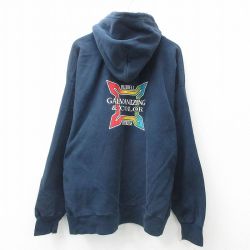 【50%OFF】XL★古着 長袖 チャンピオン Champion リバースウィーブ パーカー メンズ 00年代 00s GALVANIZING 大きいサイズ 濃紺 ネイビー 24dec18 中古 スウェット スエット トレーナー トップス