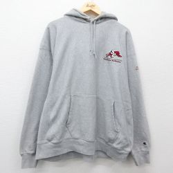 XL★古着 長袖 チャンピオン Champion リバースウィーブ パーカー メンズ スプリングフィールド 大きいサイズ グレー 霜降り 25feb12 中古 スウェット スエット トレーナー トップス