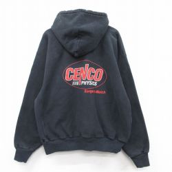 XL★古着 長袖 チャンピオン Champion リバースウィーブ パーカー メンズ 00年代 00s CENCO 大きいサイズ 黒 ブラック 【spe】 25mar07 中古 スウェット スエット トレーナー トップス