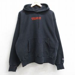 【20%OFF】XL★古着 長袖 チャンピオン Champion リバースウィーブ パーカー メンズ サウスハードリー 大きいサイズ 黒 ブラック 25mar17 中古 スウェット スエット トレーナー トップス