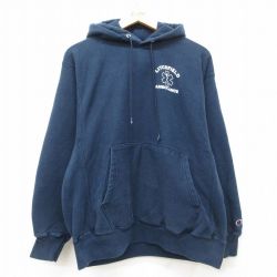 L★古着 長袖 チャンピオン Champion リバースウィーブ メンズ 00年代 00s LITCHFIELD 紺 ネイビー 25mar22 中古 スウェット スエット トレーナー トップス