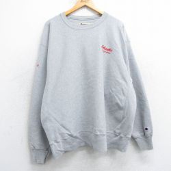 XL★古着 長袖 チャンピオン Champion リバースウィーブ メンズ 00年代 00s アトランティック 大きいサイズ クルーネック グレー 霜降り 25apr12 中古 スウェット スエット トレーナー トップス