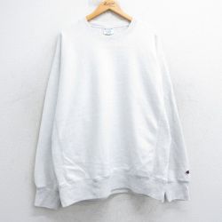 【20%OFF】XL★古着 長袖 チャンピオン Champion リバースウィーブ メンズ 無地 大きいサイズ クルーネック 白 ホワイト 25apr12 中古 スウェット スエット トレーナー トップス