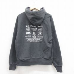 M★古着 長袖 チャンピオン Champion リバースウィーブ パーカー メンズ 企業広告 グレー 25sep02 中古 スウェット スエット トレーナー トップス
