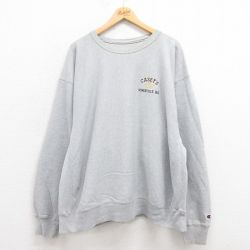 【20%OFF】XL★古着 長袖 チャンピオン Champion リバースウィーブ メンズ 00年代 00s CASEYS 大きいサイズ クルーネック グレー 霜降り 25sep20 中古 スウェット スエット トレーナー トップス