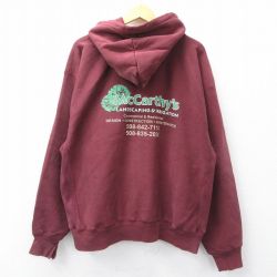 XL★古着 長袖 チャンピオン Champion リバースウィーブ パーカー メンズ McCarthys 大きいサイズ エンジ 25oct02 中古 スウェット スエット トレーナー トップス