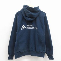 【50%OFF】チャンピオン 00s リバースウィーブパーカー Ferraro ネイビー M | 古着