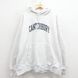 XL★古着 長袖 チャンピオン Champion リバースウィーブ パーカー メンズ 00年代 00s CANTERBURY 大きいサイズ グレー 霜降り【spe】 26mar03