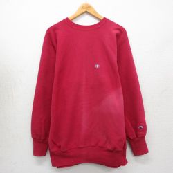 チャンピオン 90s リバースウィーブスウェット ワンポイントロゴ レッド XL | 古着