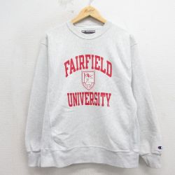 チャンピオン 00s リバースウィーブ長袖スウェット FAIRFIELD グレー L | 古着